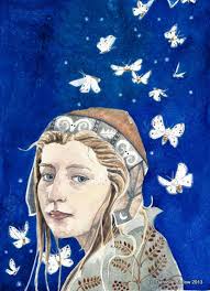 The Moth Magician 12 X 8 Fantasy Print by Danielle Barlow