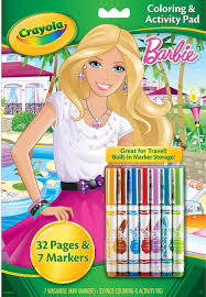 Join in on the fun as kimmi the clown colors in her barbie giant coloring book from crayola! 71662258153 Crayola Coloring And Activity Pad With Markers Barbie