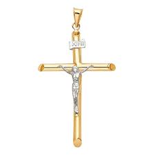 Genuine white diamond 14k gold cross pendant necklace. Accessories 14k Yellow White Gold Jesus Crucifix Cross Pendant Poshmark