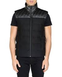 Fendi Men S Ff Yoke Puffer Vest Fendi Clothing Revival Clothing Mens Jackets