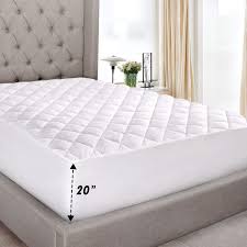 Abit Comfort Mattress Cover Quilted Fitted Mattress Pad Queen Fits Up To 20 Deep Hypoallergeni In 2020 Comfort Mattress Mattress Mattress Pad
