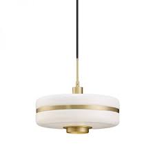 White Glass Drum Pendant Ceiling Light Modern 1 Light Gold Suspension Light For Living Room Pendant Modern Ceiling Light Ceiling Pendant Lights Ceiling Lights