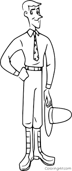 Add some colors to create your piece of art. The Man With The Yellow Hat Coloring Page Coloringall
