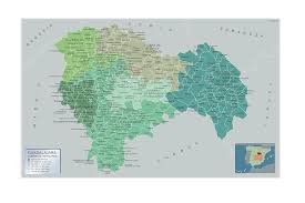 La alcarria mapa fisico : Mapa Municipios Guadalajara Vector World Maps