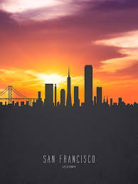 We're not just another vendor. Digital Abstract Drawing Of San Francisco California Sunset Skyline Sanfrancisco California Skyline Citys Skyline Painting City Sunset Painting Sunset City