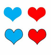 Blue And Red Hearts Tattoo Idea Red Heart Tattoos Black Heart Tattoos Heart Tattoo