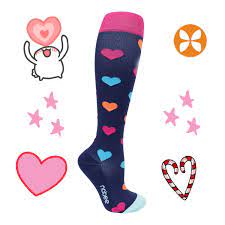 Cute Hearts Compression Socks For Nurses Nurse Compression Socks Compression Socks Socks