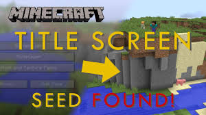 I don't have the seed anymore and also hope that it's not a server problem which happened to generate this, but i already try to get in contact with the. How The Minecraft Title Screen Seed Was Found Youtube