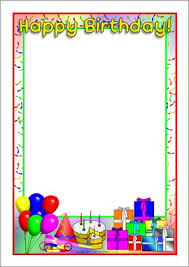 A4 Birthday Card Template Word Happy Birthday A4 Page Borders Sb4931 Free Printable Birthday Cards Happy Birthday Frame Birthday Card Printable