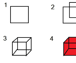 how to make coloured 3d cube in microsoft paint paint and on