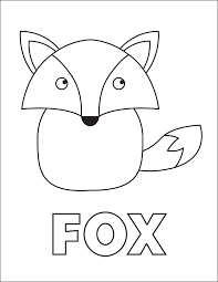 Coloring woodland animal coloring pages for kids hand drawn. Simple And Linear Forest Animals Coloring Pages Set 6 Pages