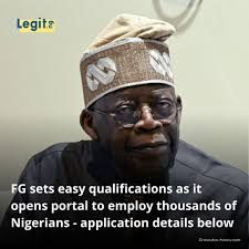 The federal government, through the Federal Civil Service Commission, has  announced juicy job openings with minimal qualifications. Details in  comments.