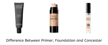 primer foundation and concealer