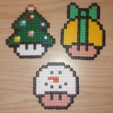 Champignon Mario Noel Perles A Repasse Hama Perler Beads Perles Hama Champignon Mario Perle