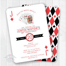 Casino Game Night Poker Invitation Casino Night Invitations Poker Party Invitation Playing Card Invitation