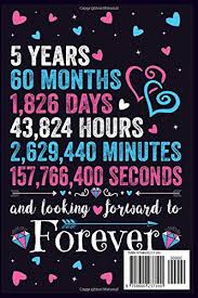 Traditional gift ideas for 2nd year anniversary are cotton. Amazon Com 5th Wedding Anniversary Journal Gifts For Her Wife Couple Valentines Gifts For Him Husband 5 Years Marriage Anniversary Notebook Wedding Anniversary Gifts 9798600237100 Gifts Wedding Anniversary Books