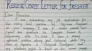 Engineer cover letter for job application for fresher. Resume Cover Letter For Fresher Youtube