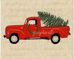 Christmas Red Truck Tree My Drawing Instant Clip Art Digital Etsy Christmas Red Truck Christmas Truck Red Truck