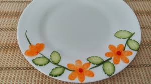 Dip the tip of your spoon into the middle of the sauce and make a flourish across the plate. Vegetable Plate Decoration 01 Vietnam Food Channel Youtube