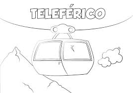 Dibujos medios de transporte maritimo para colorear. Colorear Dibujo Teleferico Para Imprimir Colorear E Imprimir