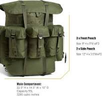 Amazon.com : MT Military Alice Pack Army Survival Combat ALICE Rucksack  Backpack Olive Drab : Sports & Outdoors
