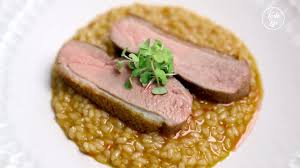 This comforting chicken dinner is inspired by fall flavors. Asian Risotto With Salt Dry Duck Breast Taste Show