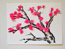 Select from 32144 printable crafts of cartoons nature animals bible and many more. Cherry Blossom Tissue Paper Flower Craft Tree Printable Included Pink Stripey Socks