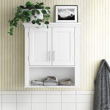 White, wood bathroom cabinets : Andover Mills Somerset 22 81 W X 24 5 H X 7 88 D Wall Mounted Bathroom Cabinet Reviews Wayfair Ca