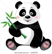 Sitting Cute Little Panda With Bamboo Isolated On White Background Raster Version Panda Kunst Schattige Tekeningen Katten Tekening