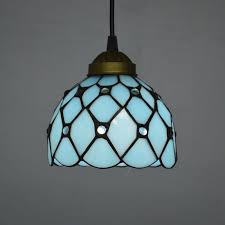 Tiffany Pendant Light Mediterranean Sea Style Lake Blue Color Bedroom Light Fixtures E27 110 240v Light Fixtures Blue Color Bedroompendant Lights Aliexpress