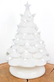 Bring some holiday cheer into your home with a whimsical christmas tree! 10 5 X 7 White Ceramic Led Tabletop Christmas Tree Shopperboard