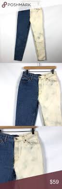 Step 1 prepare the correct bleach and water solution. Half Half Bleach Dyed Vintage Gap Mom Jeans Jeans Diy Half Bleached Jeans Bleached Jeans