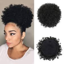 The clip in jaw clip has a spring type function adding more. Amazon Com Leosa High Puff Afro Ponytail Drawstring Short Afro Kinky Curly Pony Tail Clip In On Synthetic Curly Hair Bun Made Of Kanekalon Fiber Puff Ponytail Wrap Updo Hair Extensions With