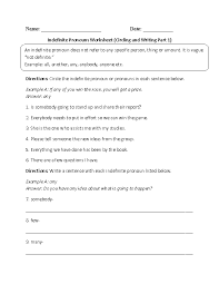 Indefinite Pronouns Practice Worksheet Free Science Lesson Indefinite Pronouns Worksheets Indefinite Pronouns