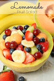 The Fruit Salad Recipe Is Sweetened With Lemonade That Keeps The Fruit From Turning Brown Perfec Easy Fruit Salad Recipes Fruit Salad Easy Fruit Salad Recipes