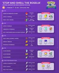 It evolves from budew when leveled up with high friendship during the day and evolves into roserade when exposed to a shiny stone. Couple Of Gaming On Twitter The Roselia Community Day Already Started In Several Regions And Here Are All The Steps For The Optional 1 Usd Stop And Smell The Roselia Special Research