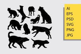 Download Dog Animal 9 Silhouette Graphic By Cove703 Creative Fabrica PSD Mockup Templates