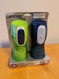 Easy for kids to use, just press the button to sip and release to seal. Contigo Autoseal Trekker Kids Water Bottles 14 Oz Granny Smith Nautical 2 Pack Walmart Com Walmart Com