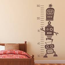 Us 3 85 30 Off Removable Robot Growth Chart Vinyl Wall Decals Kids Room Art Decor Stickers Height Measurement Ruler In Wall Stickers From Home