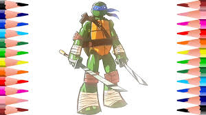 Select from 35929 printable coloring pages of cartoons, animals, nature, bible and many more. Painting Teenage Mutant Ninja Turtles Coloring Pages Coloring Leonardo Turtles Coloring Book Kids Youtube