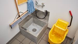 mop sinks made of durable terrazzo and