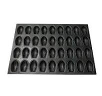 Aluminized Steel Metal Silicone Coated Nonstick White Madeleine Mold 10 40  Cavity Mini Madeleine Shell Cake Mold Baking Pan Tray