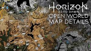 Cities such as meridian and sunfall are where aloy can find new quests and characters to interact with. Horizon Zero Dawn Huge Open World Map Size All Locations Map Details Youtube