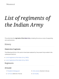 Regiments of The Indian Army @SsbDilSe ...