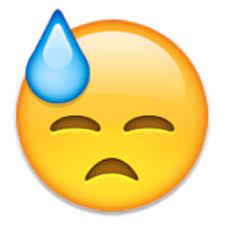 Face With Cold Sweat Emoji U 1f613 U E108 Stiker