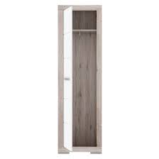 #garderobenschrank #eingangsbereich #zuhausewohlfühlen #echteschreiner wardrobe with bench and phone cabinet. Forte Attrus Garderobenschrank 59x37x199cm Sandeiche Weiss Piolo