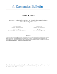 The imf is not a primary source for purchasing power parity (ppp) data. Pdf Revisiting Purchasing Power Parity For Central Asian Countries Using Threshold Cointegration Tests