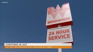 Most starbucks are open on christmas morning—and sometimes later—and you can pick up your coffee or something for breakfast. Christmas In July Free Whataburger For East Texans On Tuesday Cbs19 Tv