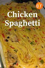 Chicken Spaghetti Recipe Chicken Spaghetti Chicken Dinner Recipes Chicken