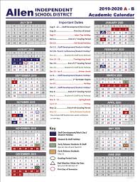 Academic School Year Calendar 2019 2020 Academic School
